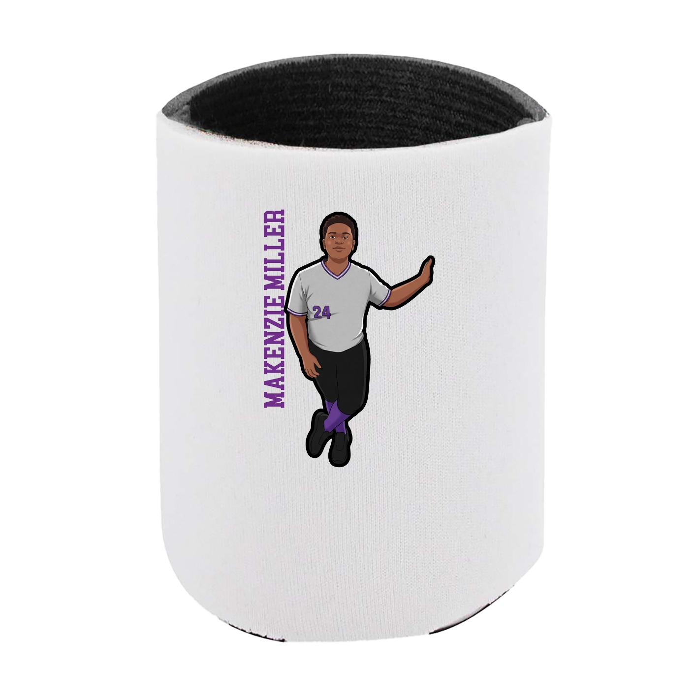 Can Holder — Name Vertical in White