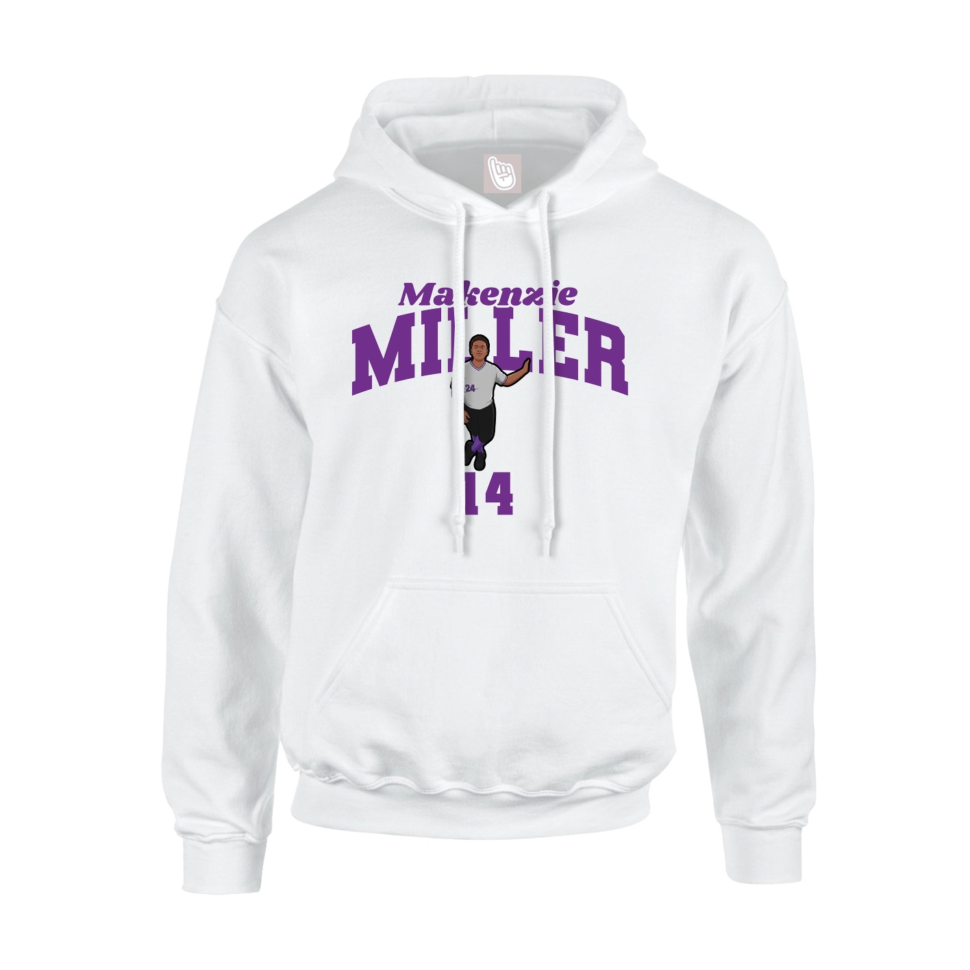 Hoodie — Signature Arch in White