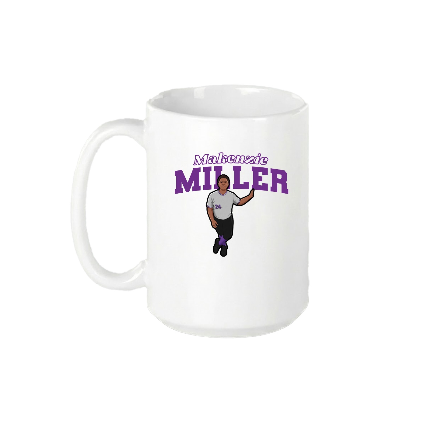 15oz Coffee Mug — Name Arch in White