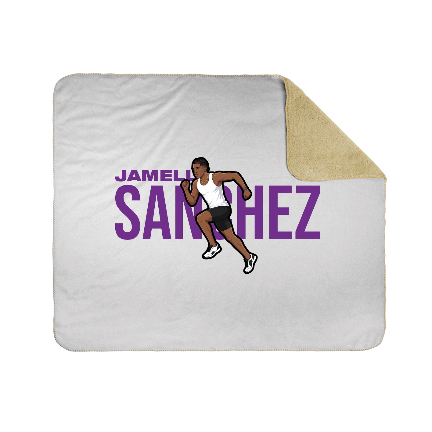 Throw Blanket — Player Name in White