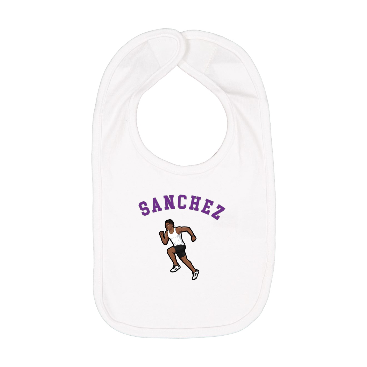 Infant Bib — Shirsey Arch in White
