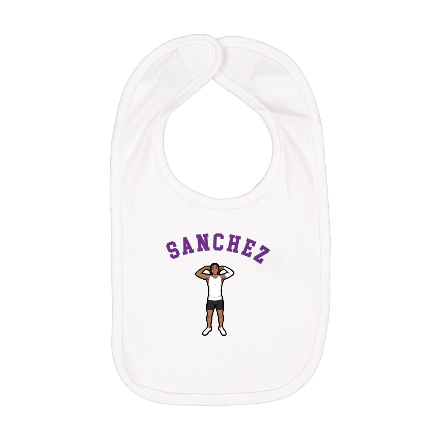 Infant Bib — Shirsey Arch in White