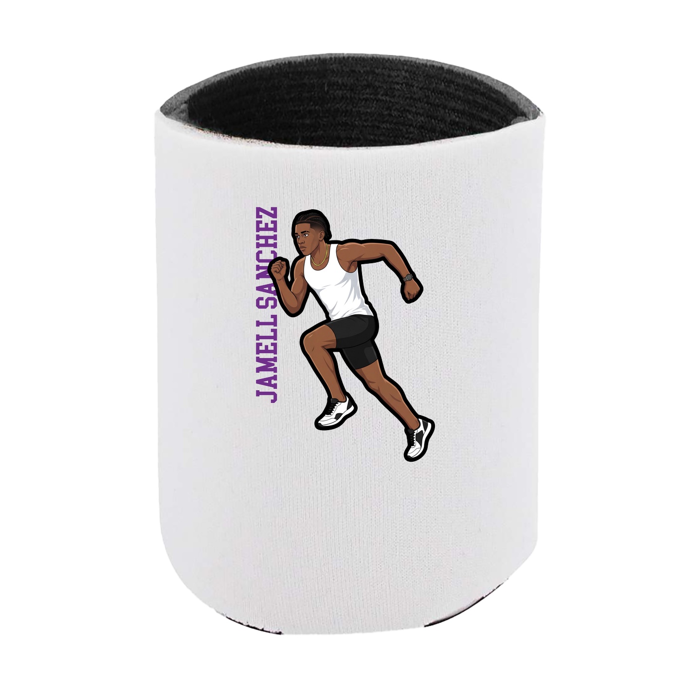 Can Holder — Name Vertical in White