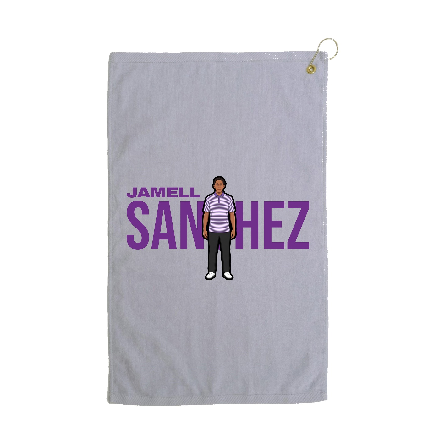 Golf Towel — Player Name in Grey