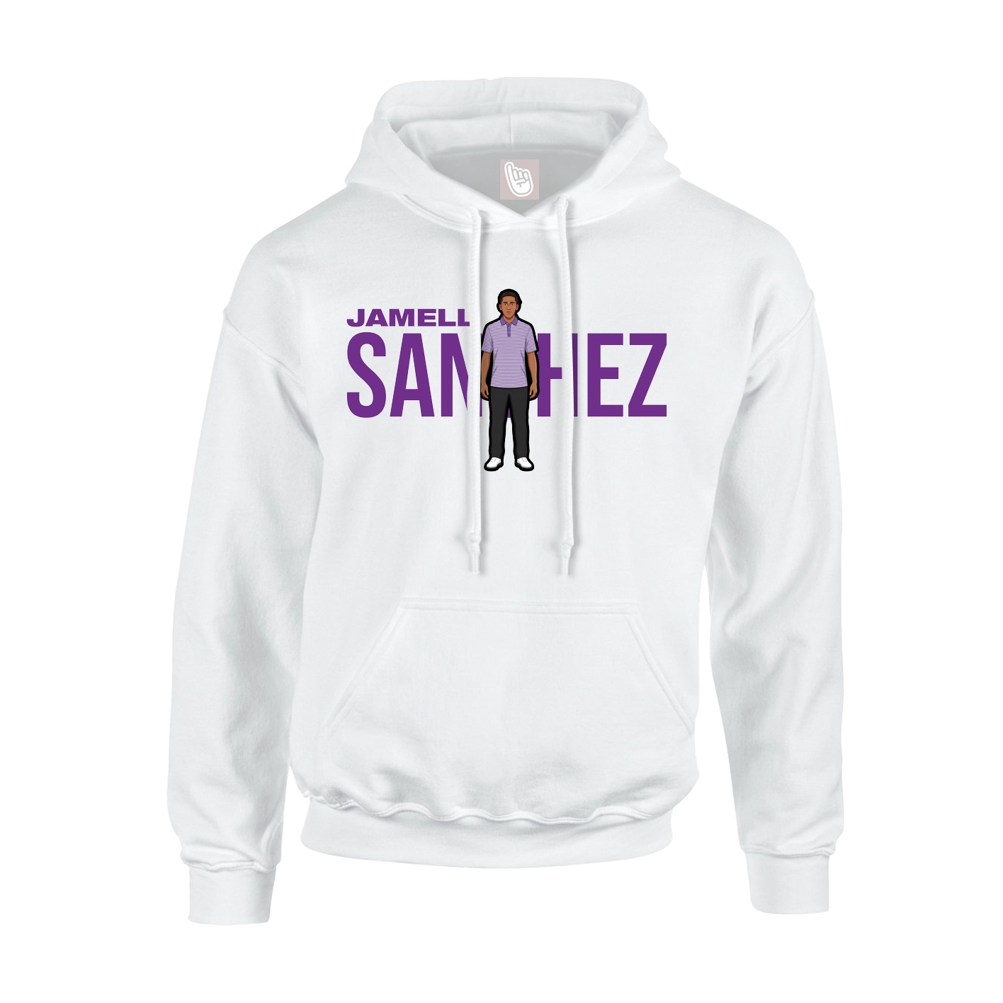 Youth Hoodie — Player Name in White