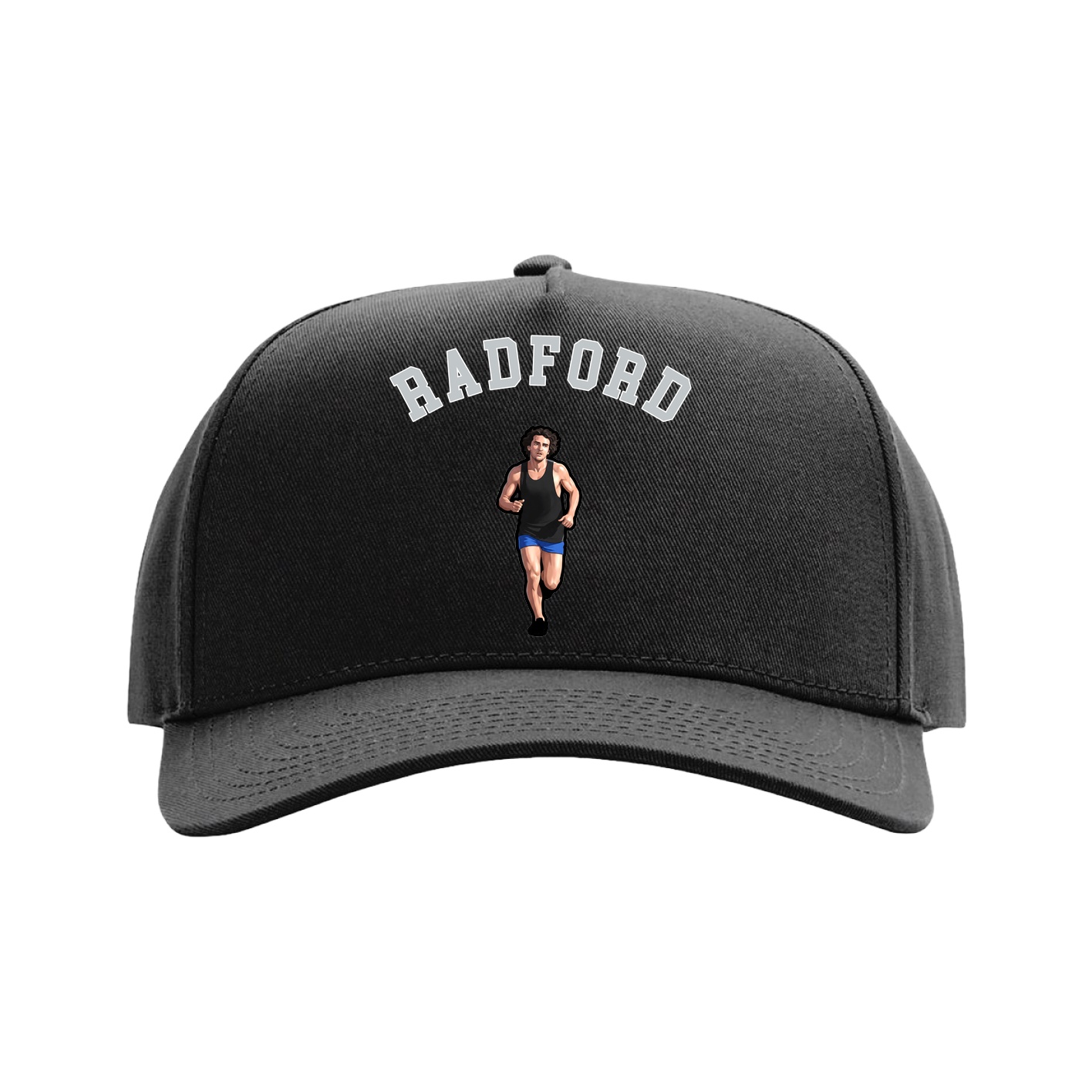 Full Fabric Five-Panel Champ Cap — Shirsey Arch in Black