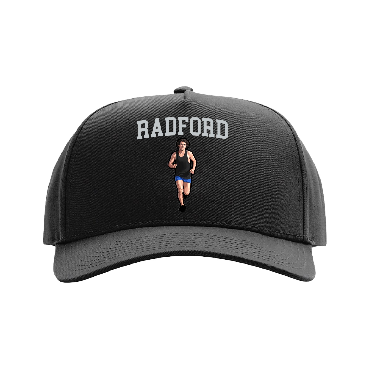 Full Fabric Five-Panel Champ Cap — Shirsey in Black