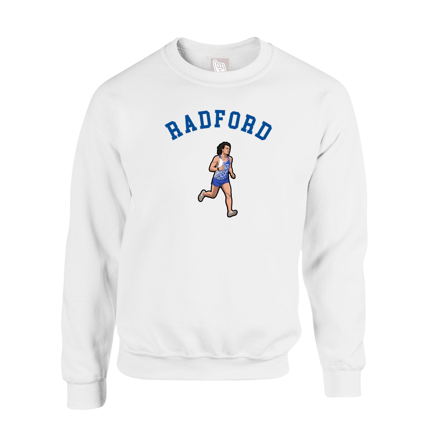 Fleece Crew — Shirsey Arch in White