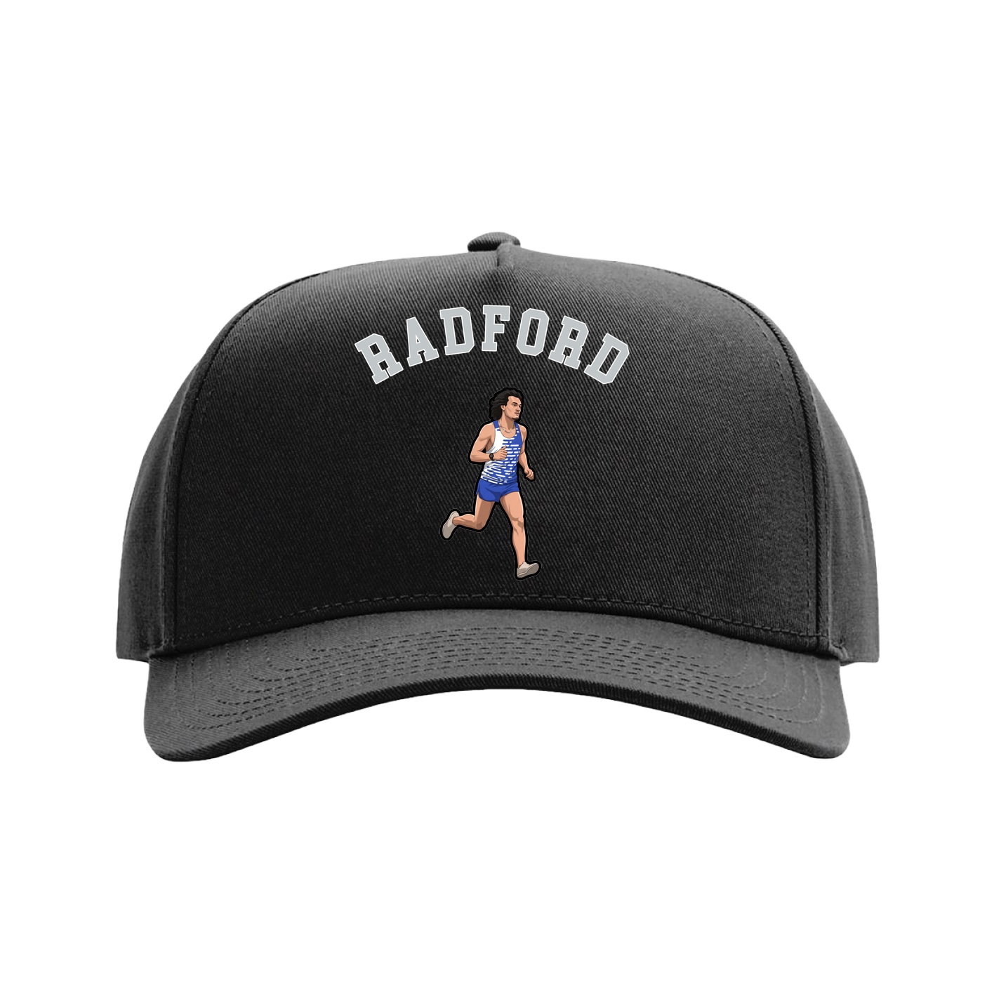 Full Fabric Five-Panel Champ Cap — Shirsey Arch in Black