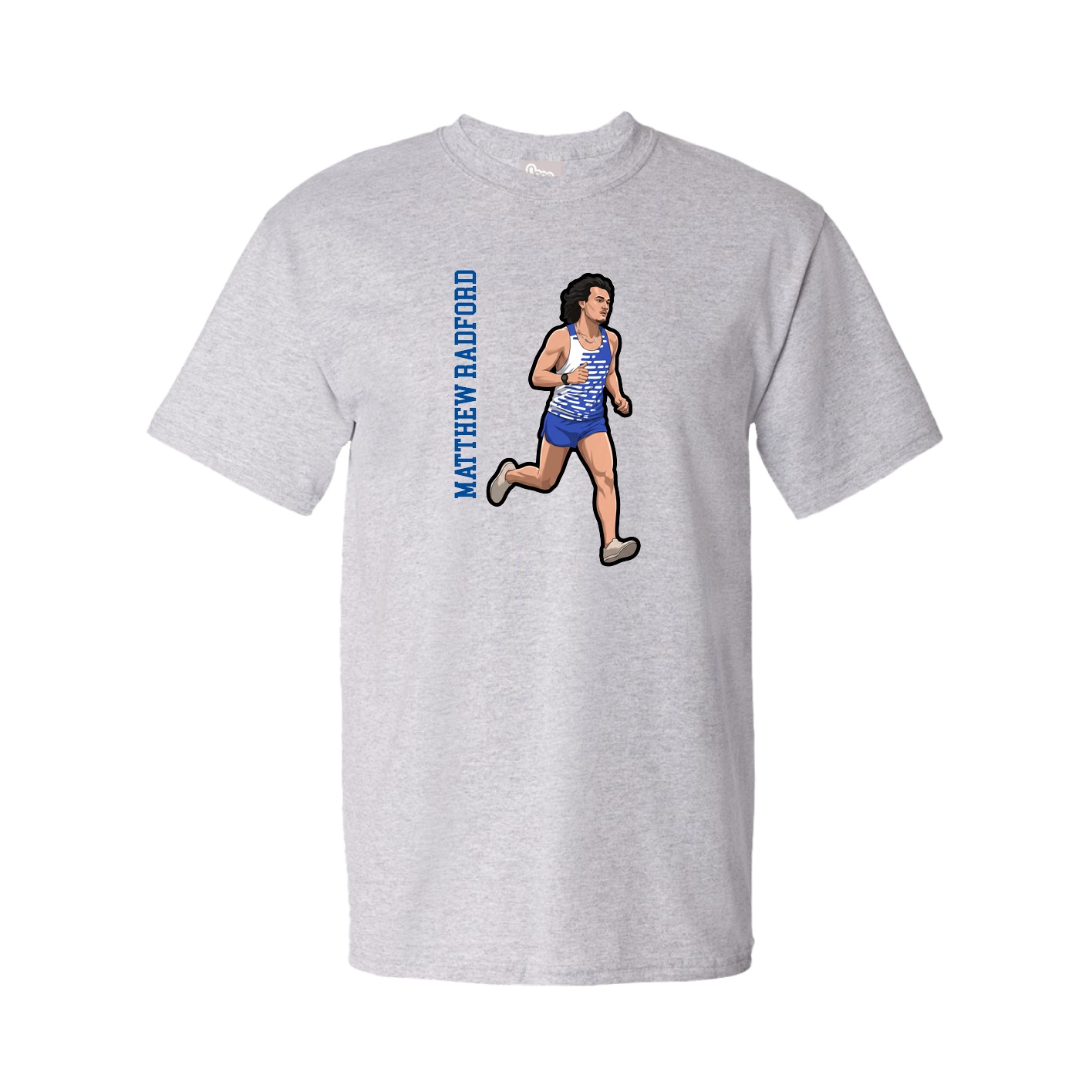 Tee — Name Vertical in Grey