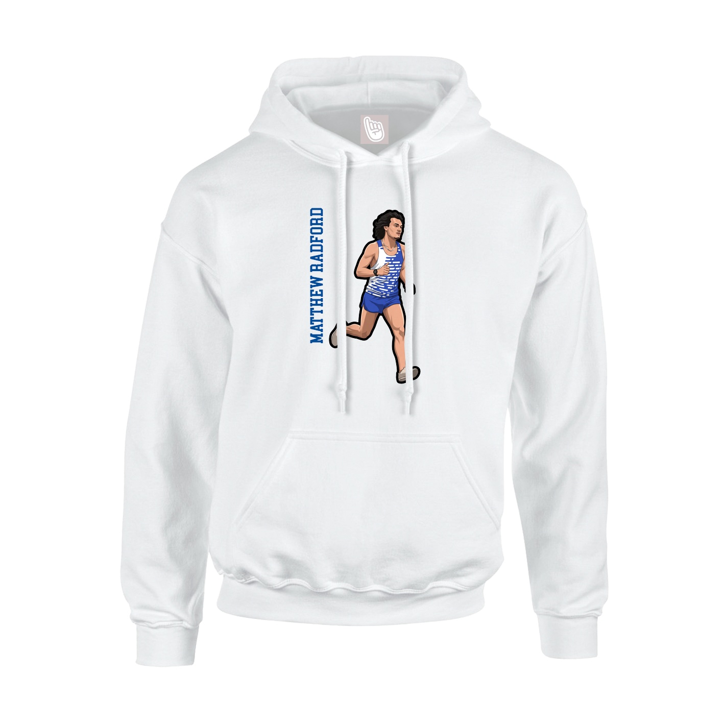 Hoodie — Name Vertical in White