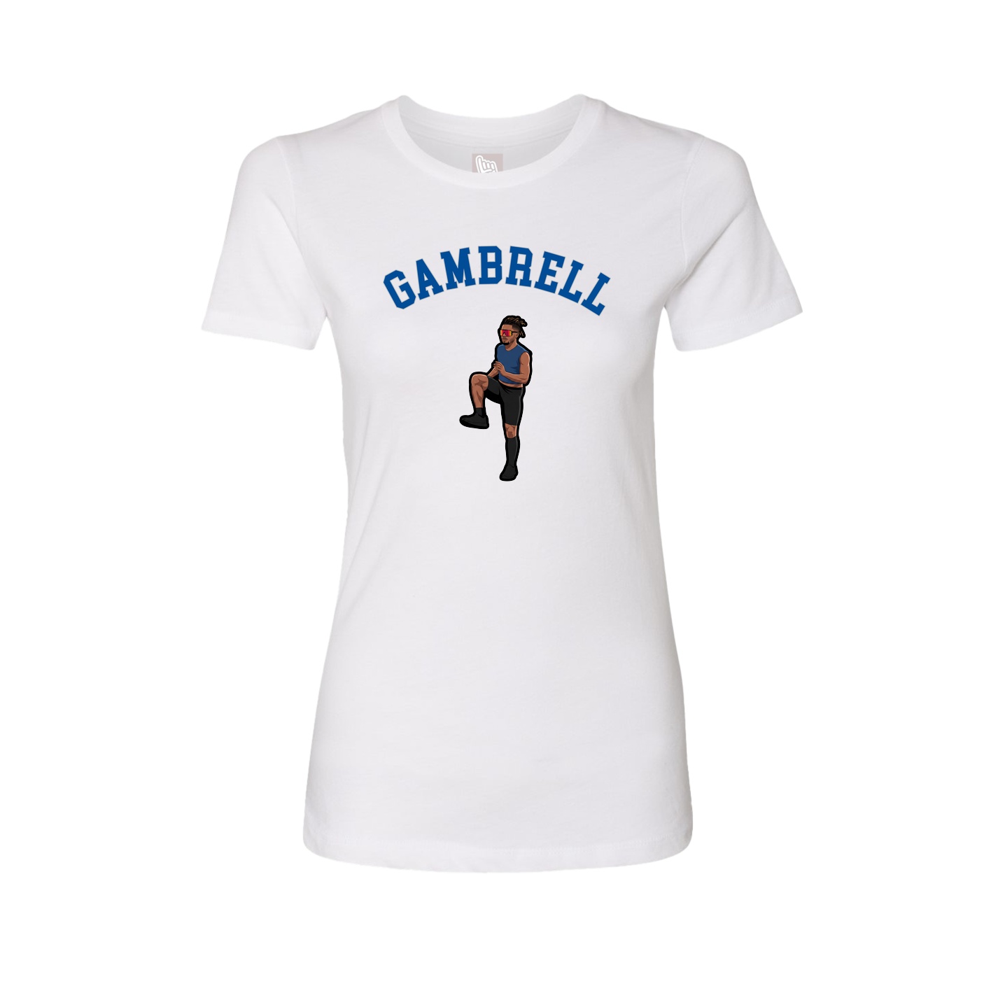 Fitted Women's Tee — Shirsey Arch in White