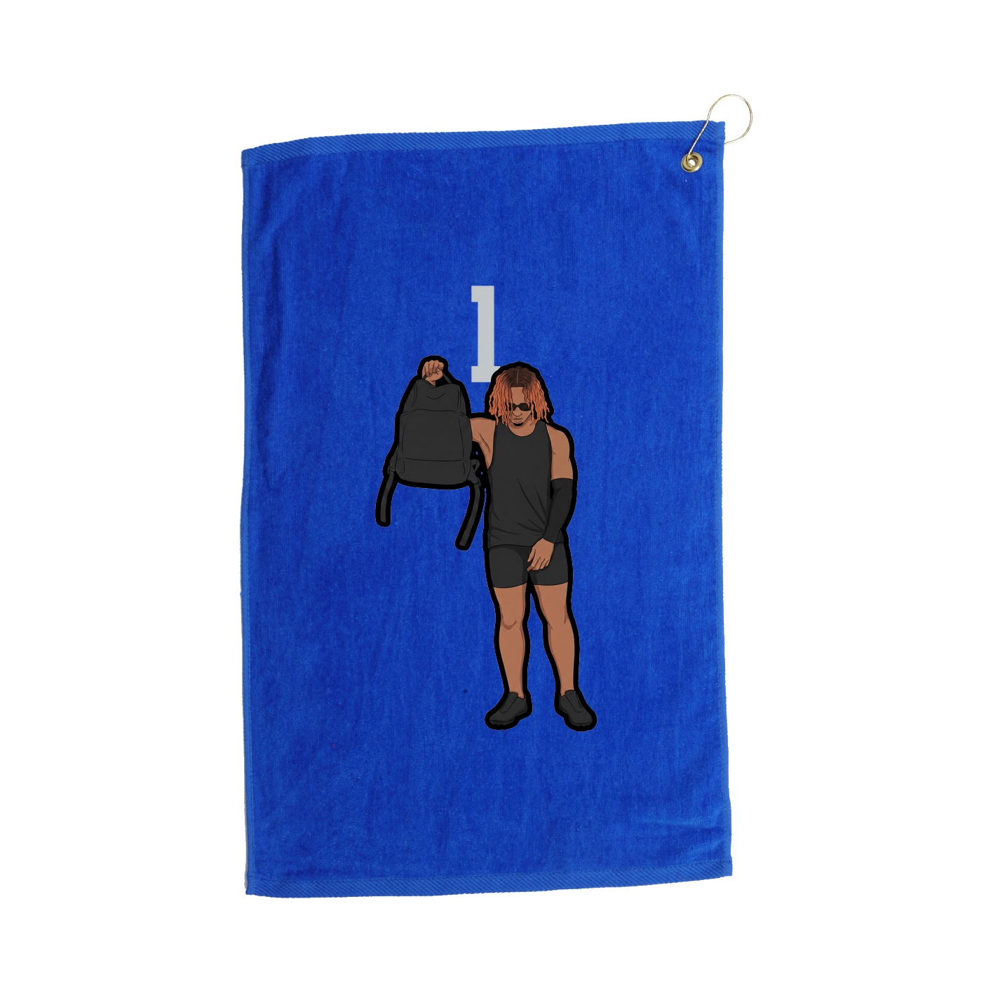 Golf Towel — Number Top in Royal