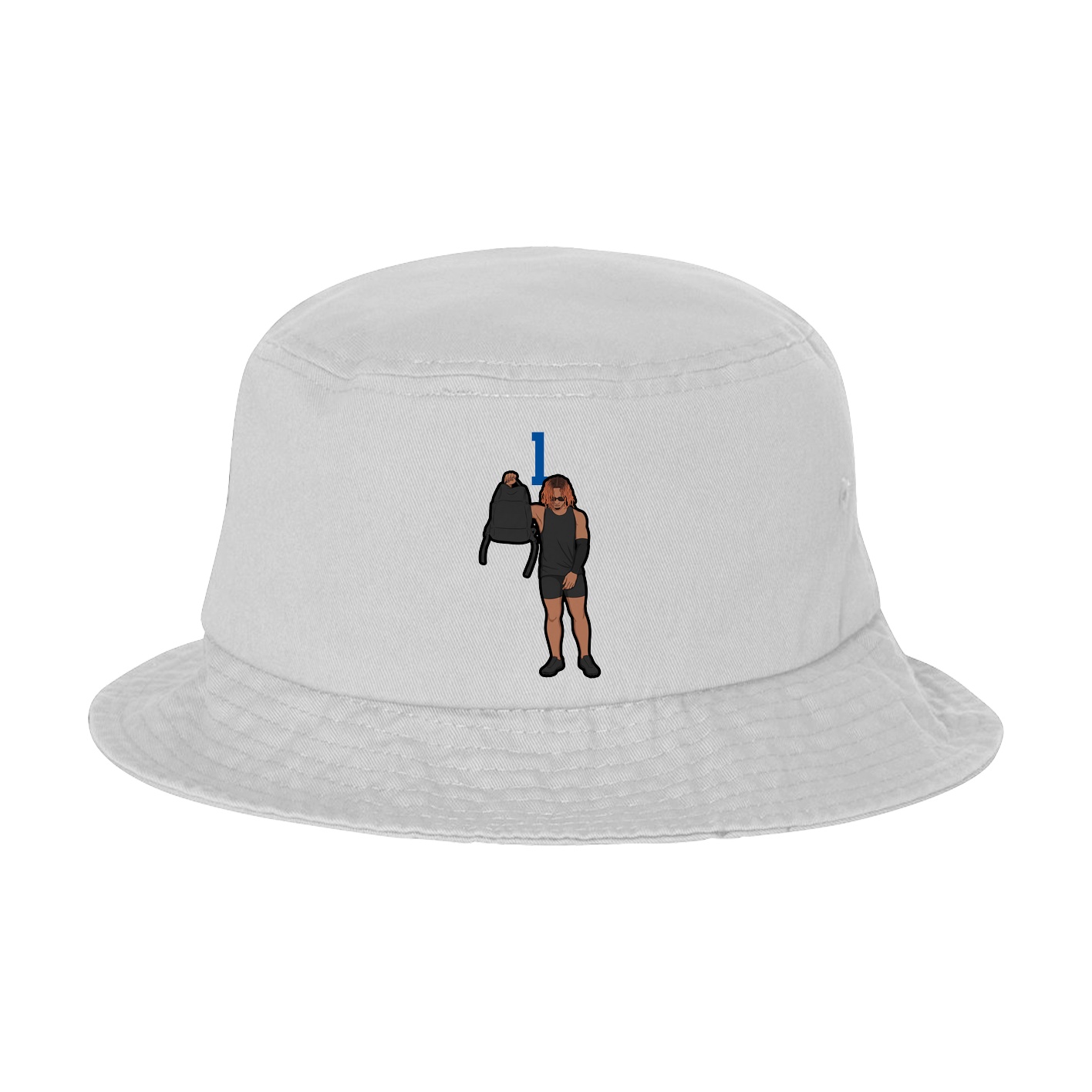 Bucket Cap — Number Top in White