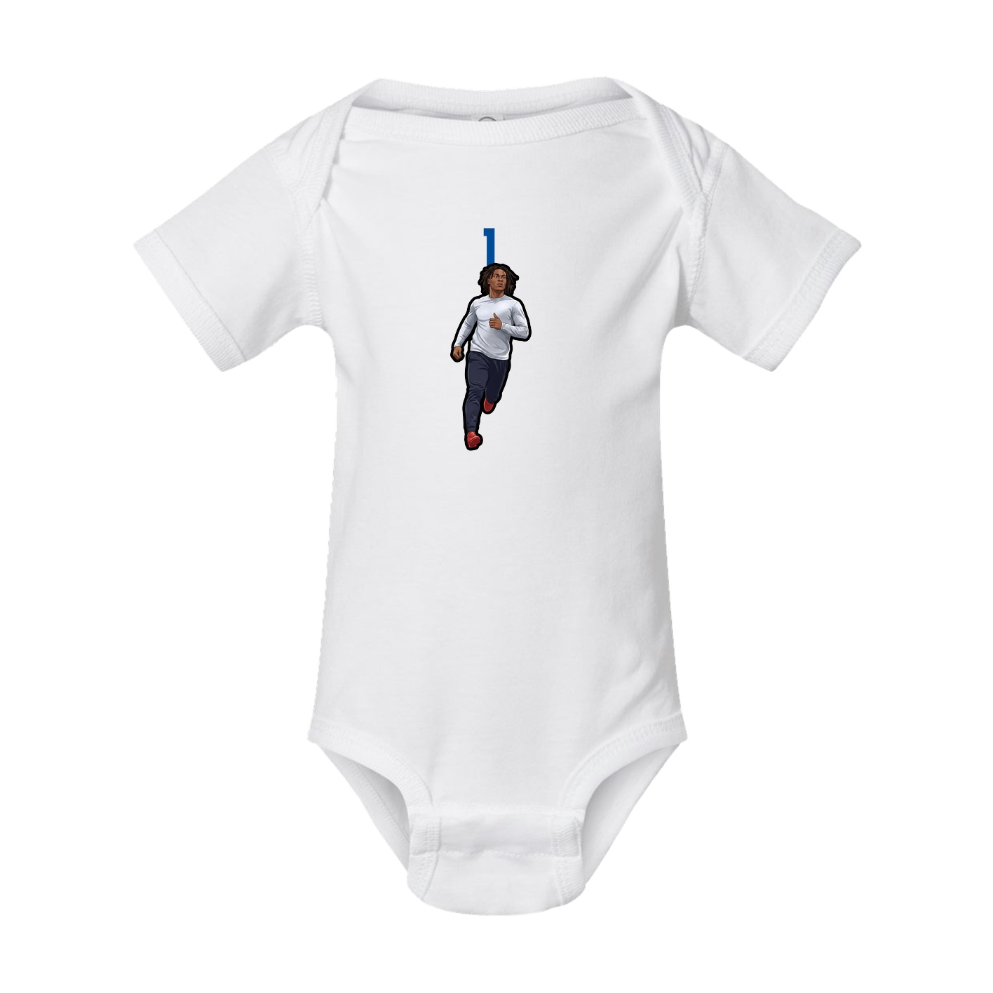 Baby Onesie — Number Top in White
