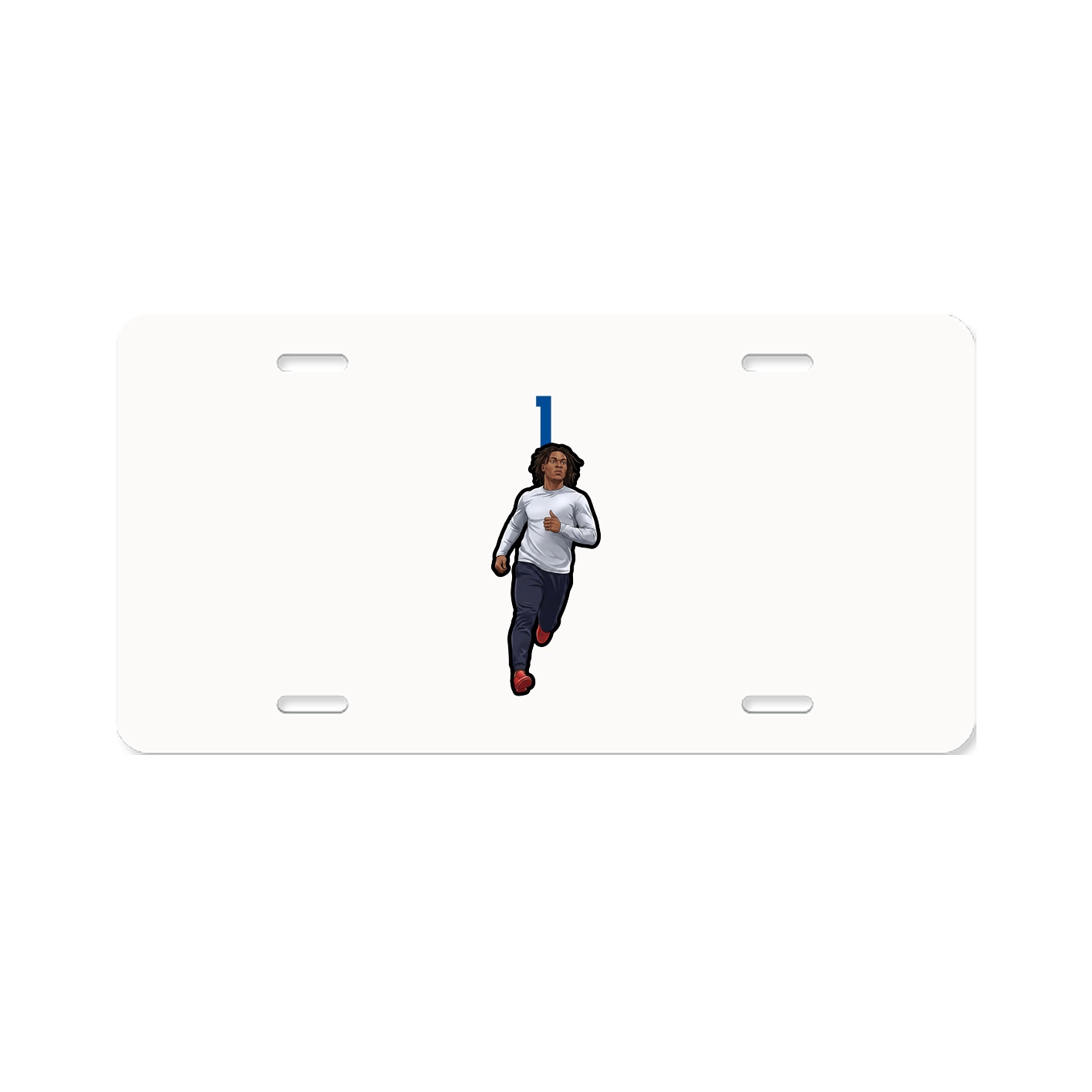 License Plate — Number Top in Classic