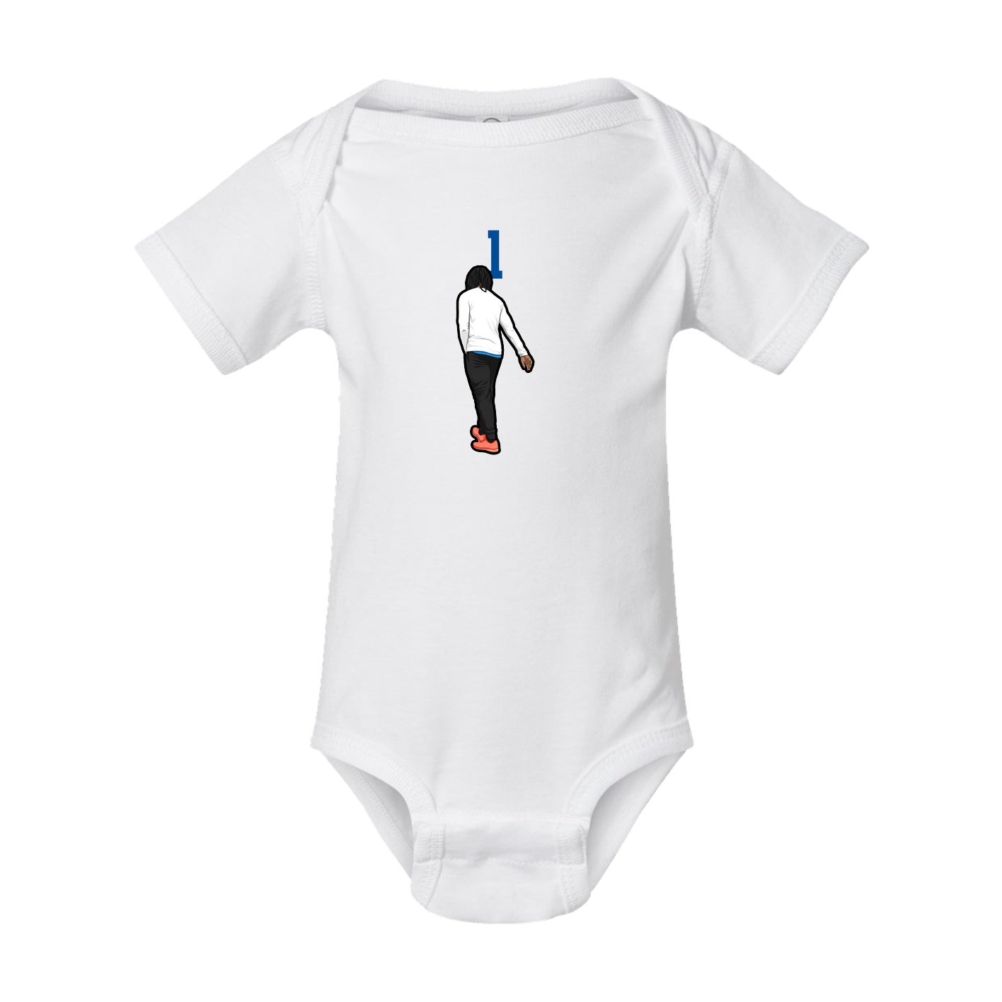 Baby Onesie — Number Top in White