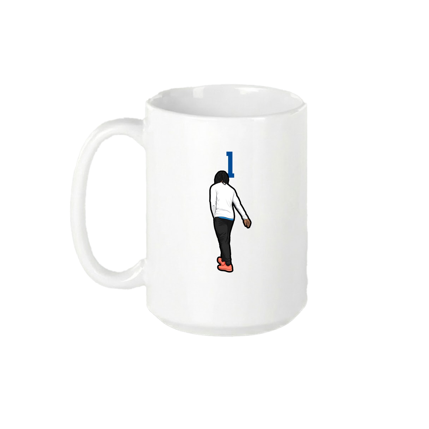 15oz Coffee Mug — Number Top in White