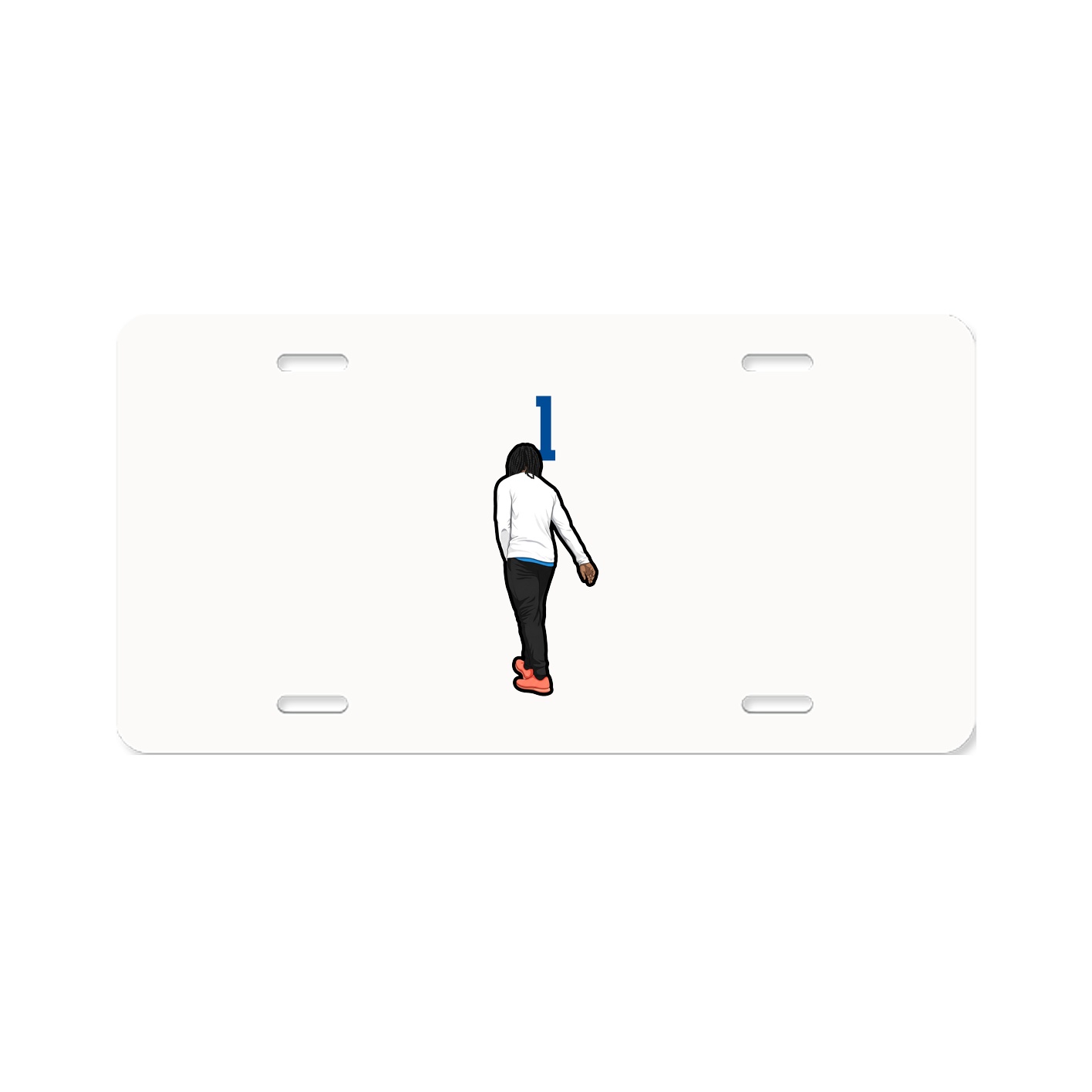 License Plate — Number Top in Classic