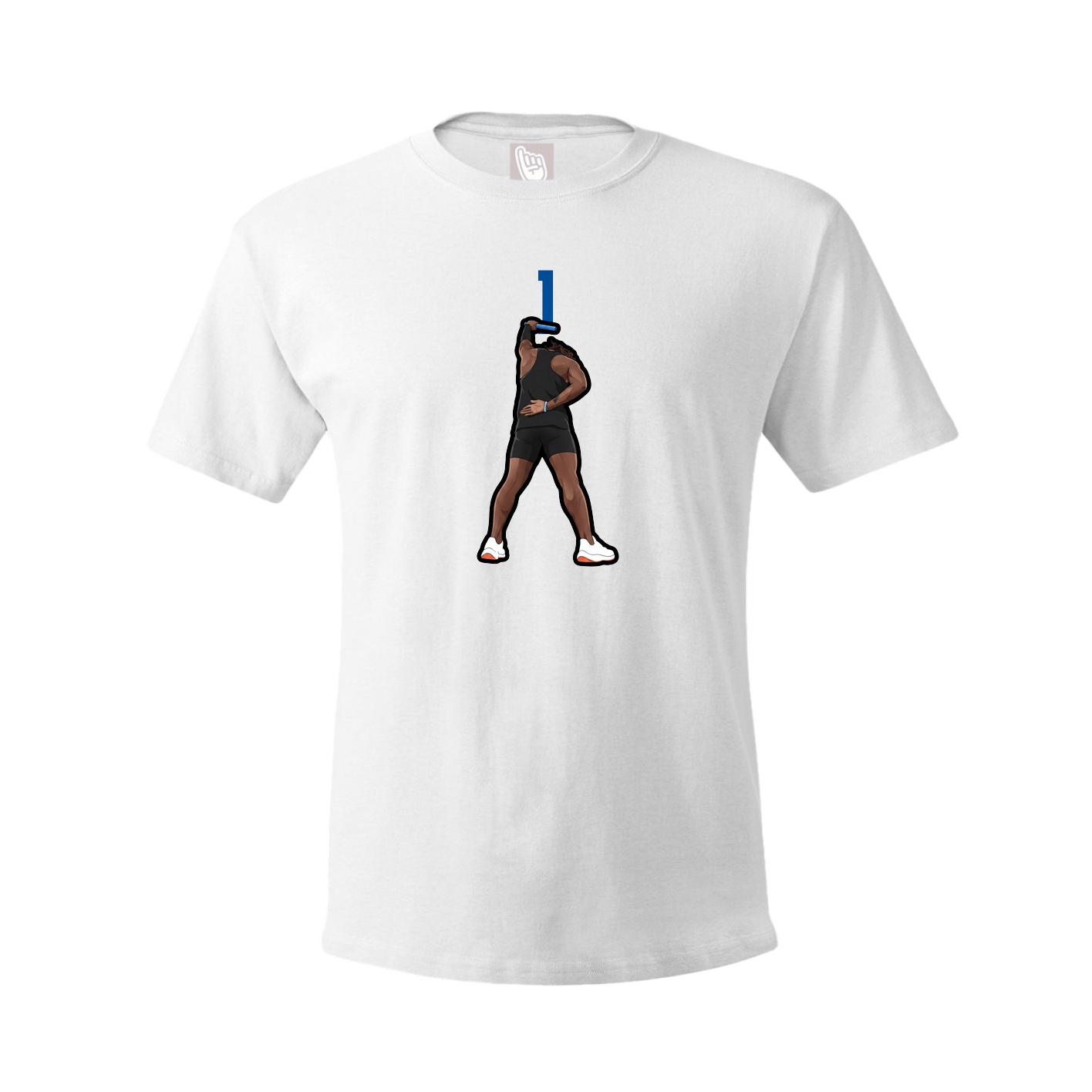 Youth Tee — Number Top in White