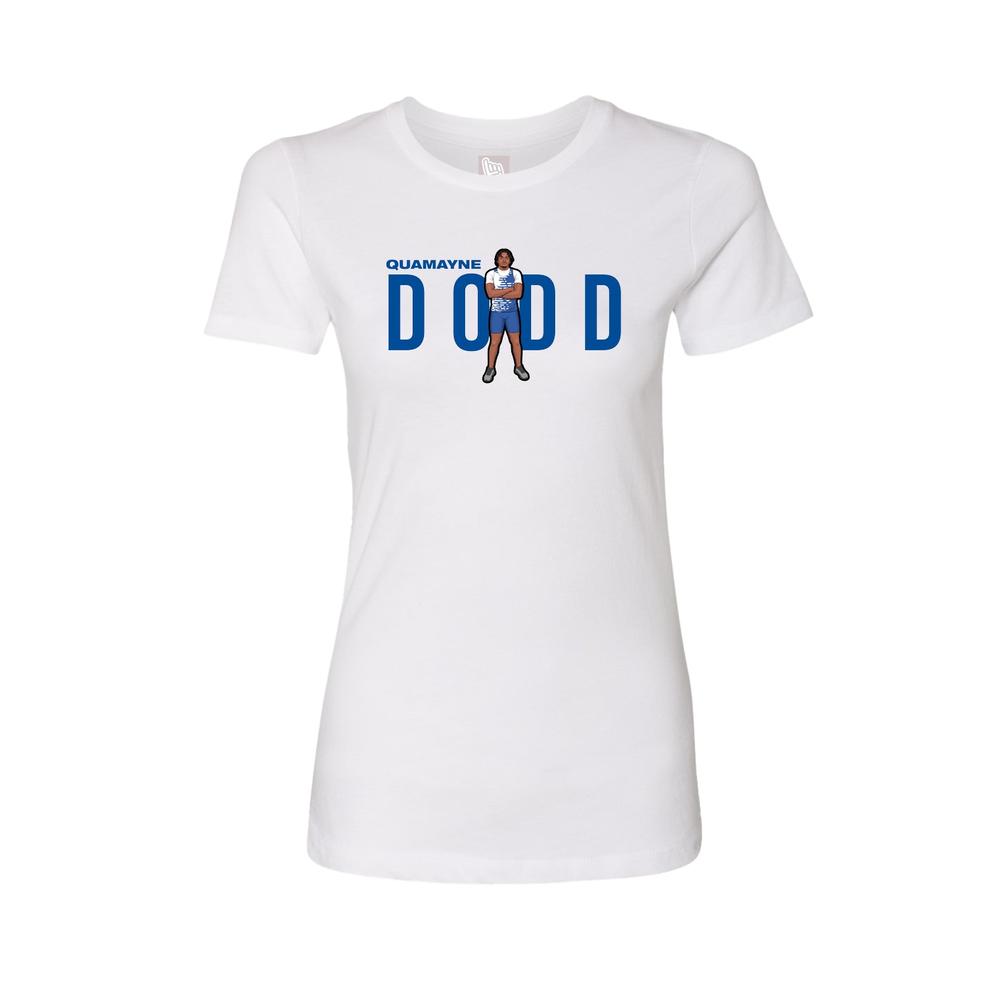 Fitted Women's Tee — Player Name in White