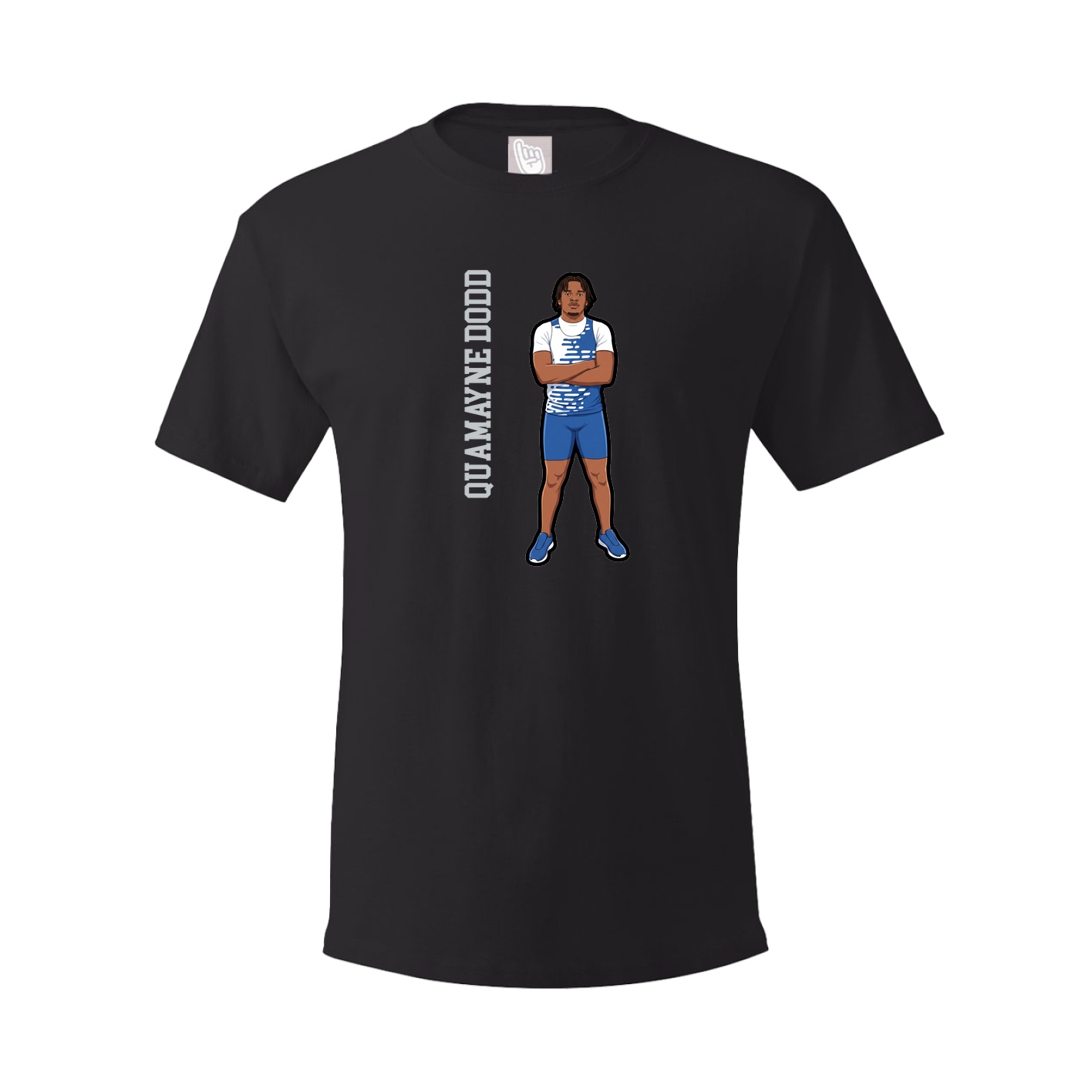 Youth Tee — Name Vertical in Black