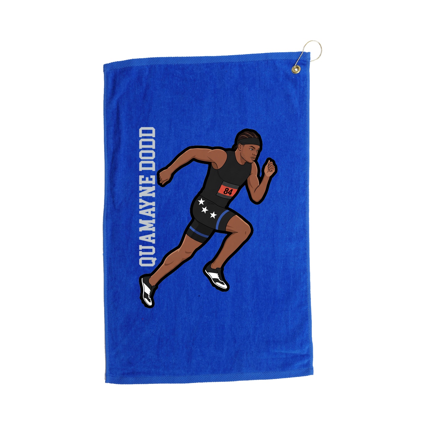 Golf Towel — Name Vertical in Royal