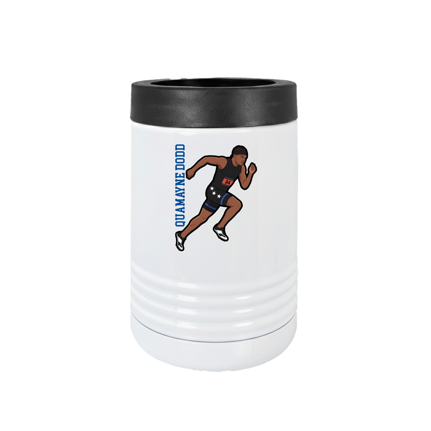 Beverage Holder — Name Vertical in White