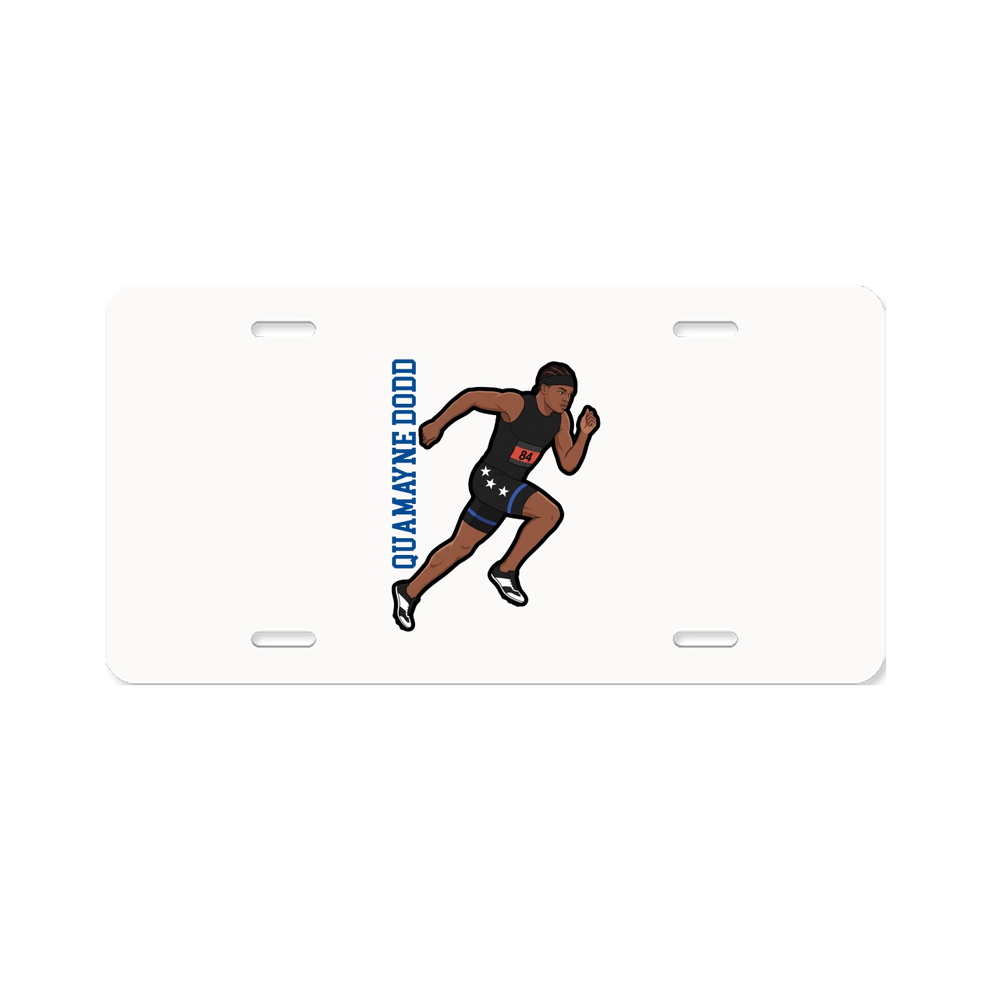License Plate — Name Vertical in Classic