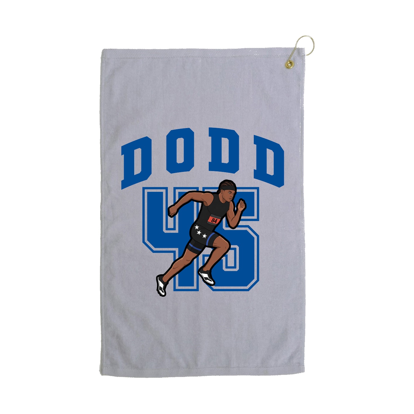 Golf Towel — Number in Grey