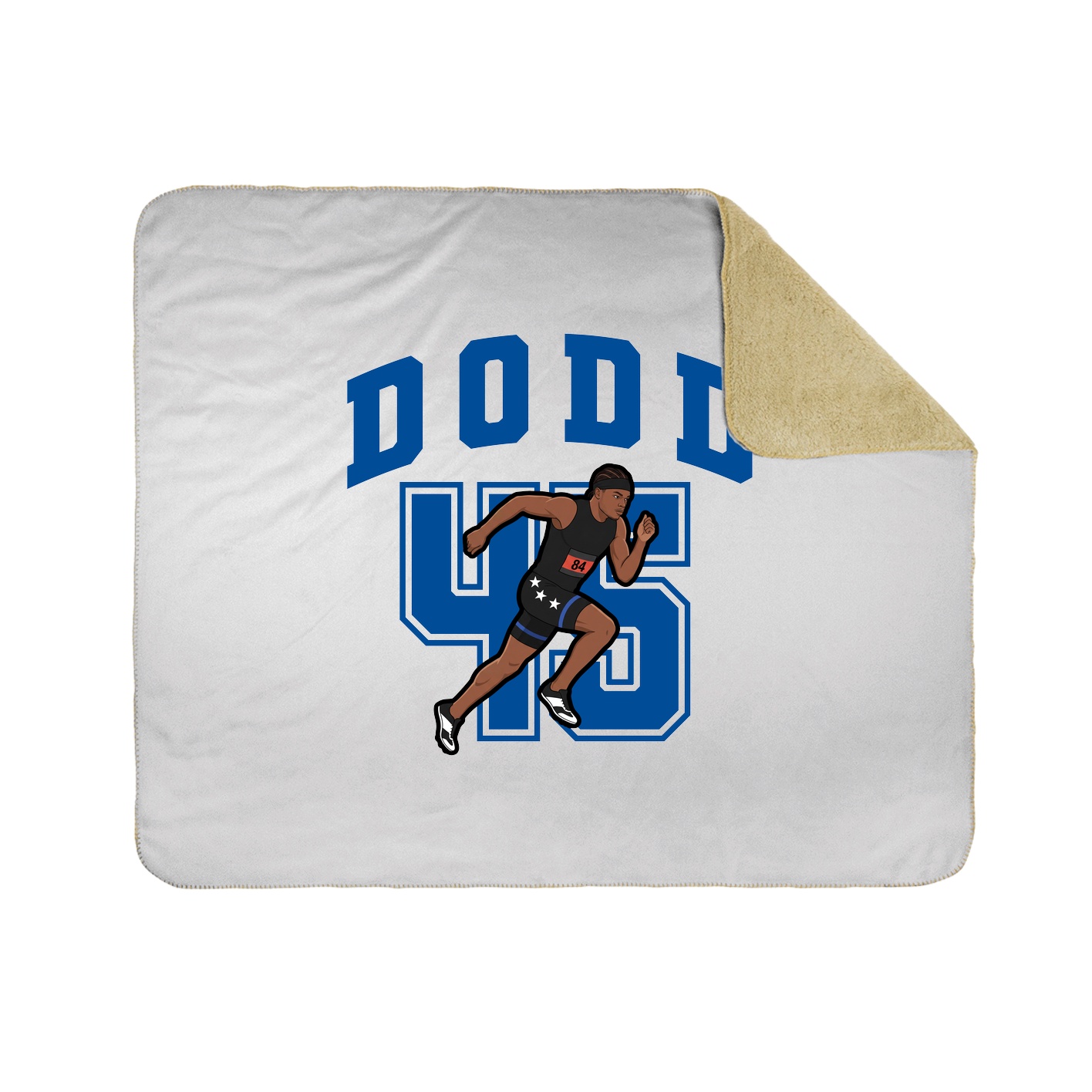 Throw Blanket — Number in White