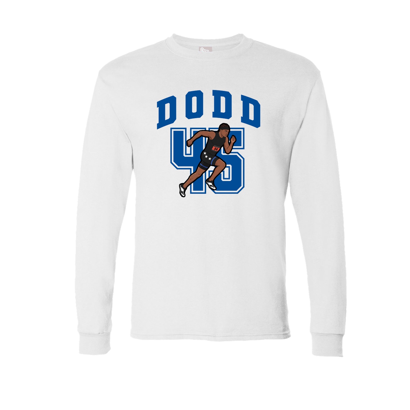 Long Sleeve Tee — Number in White