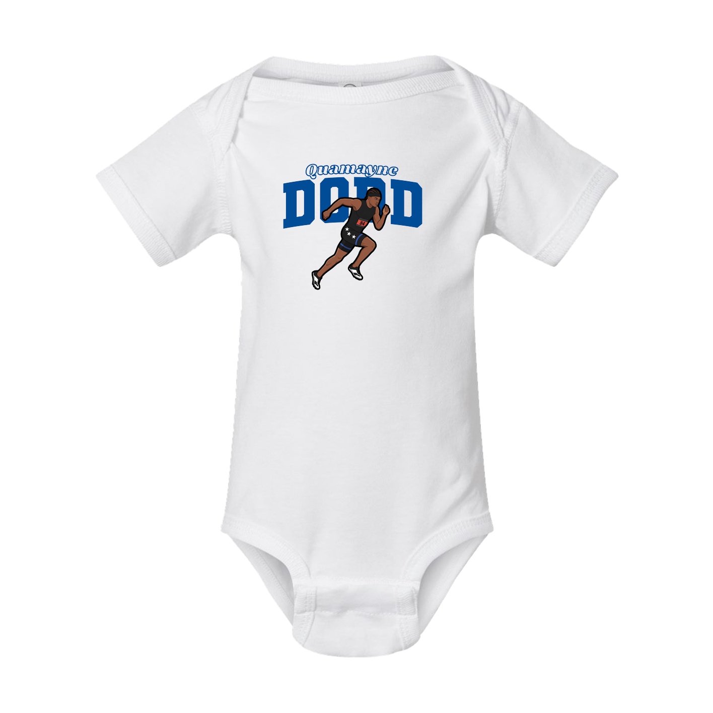 Baby Onesie — Name Arch in White