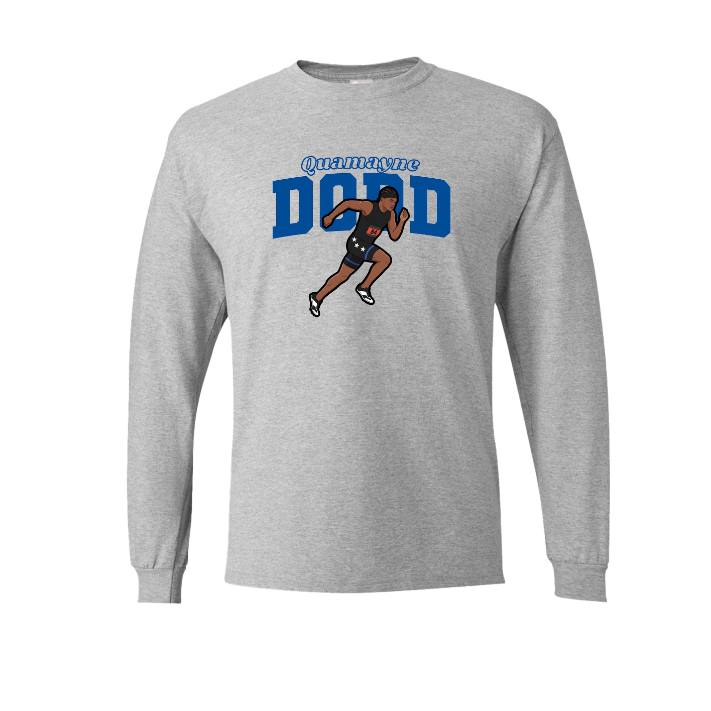 Long Sleeve Tee — Name Arch in Grey