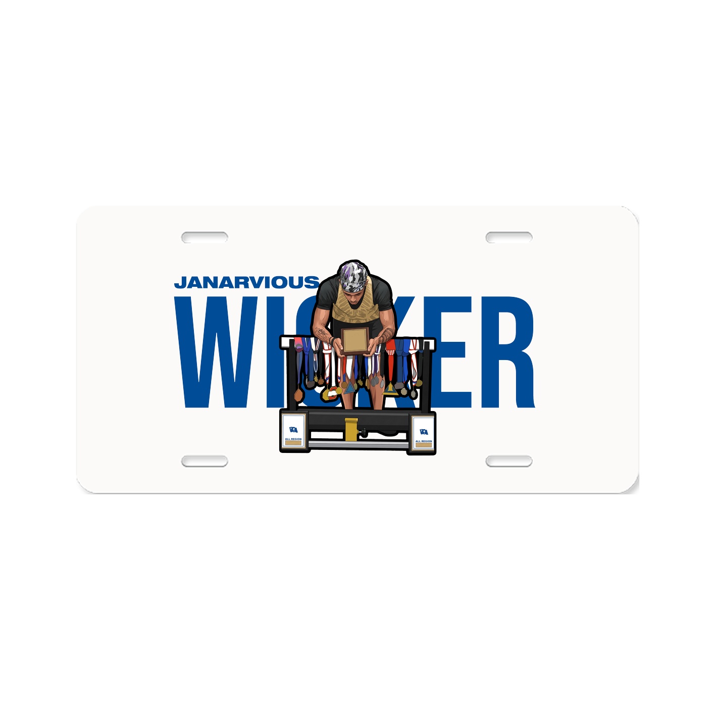 License Plate — Player Name in Classic
