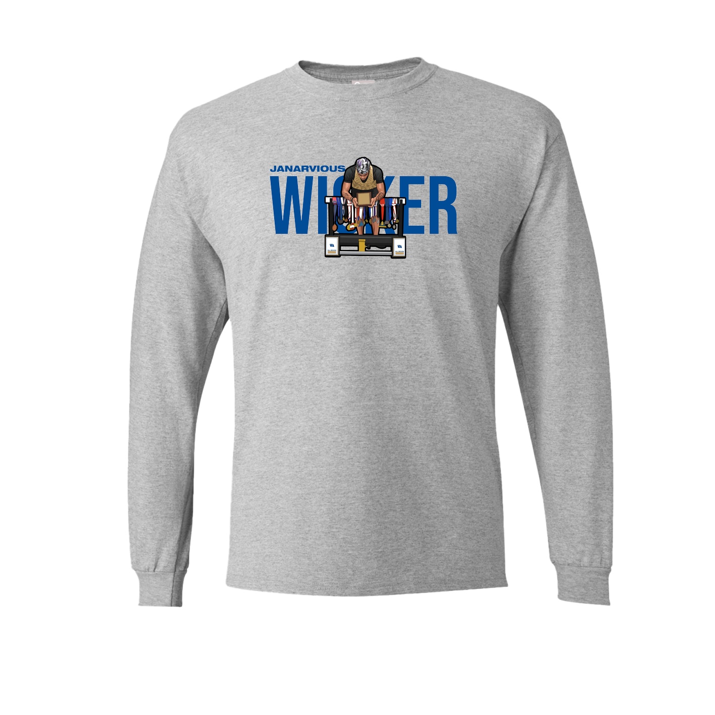 Long Sleeve Tee — Player Name in Grey