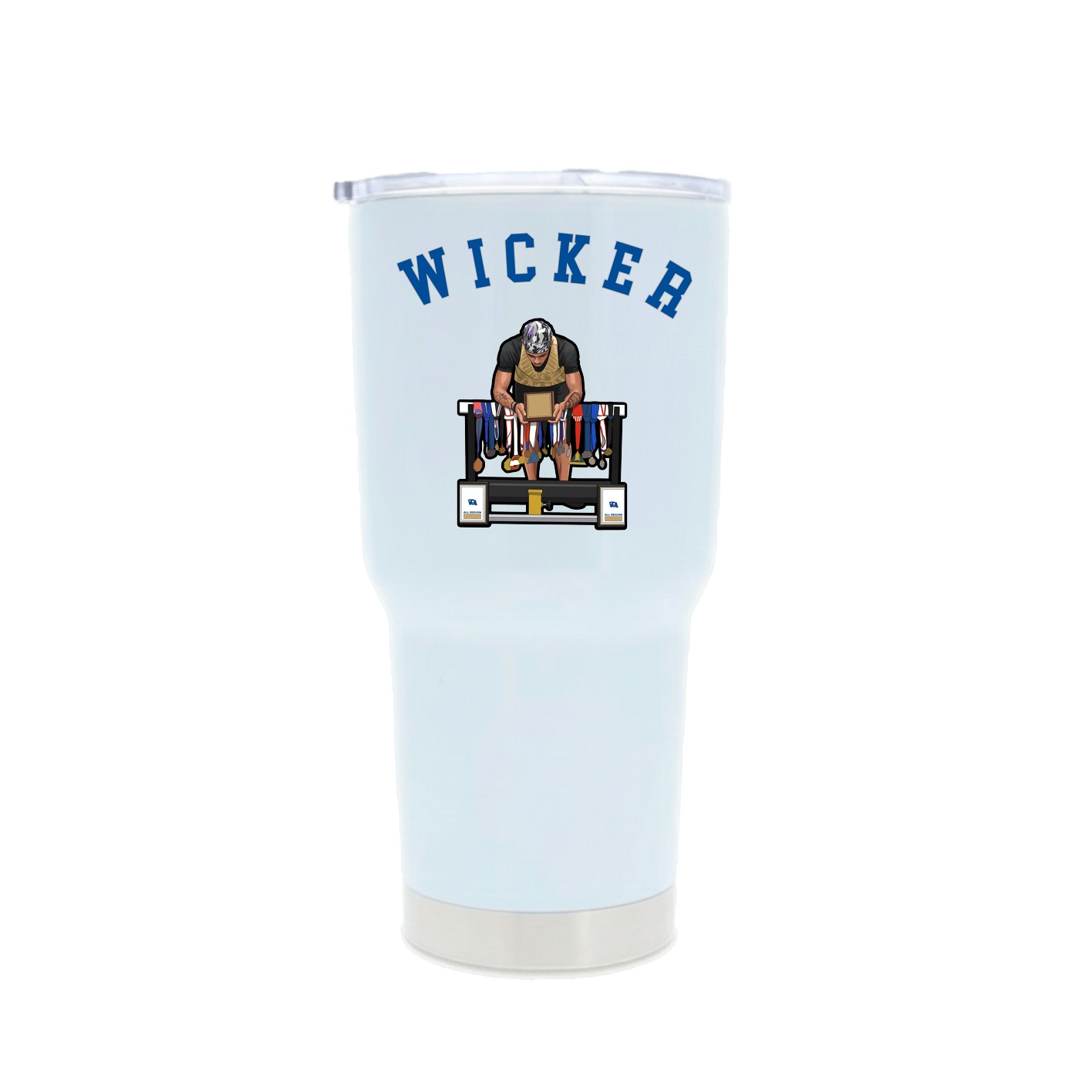 30oz Stainless Steel Tumbler — Shirsey Arch in White