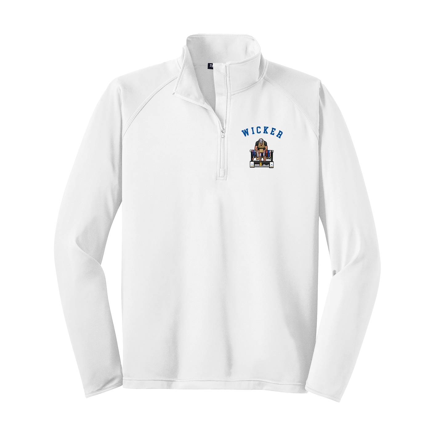 Q-Zip Pullover — Shirsey Arch in White