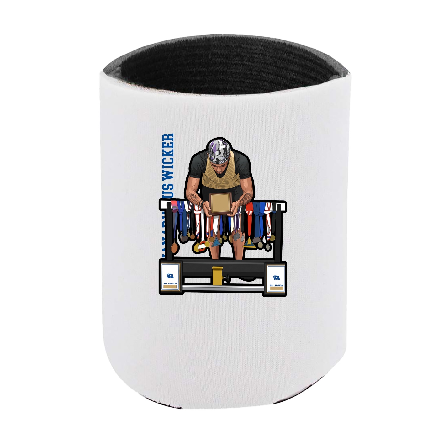 Can Holder — Name Vertical in White