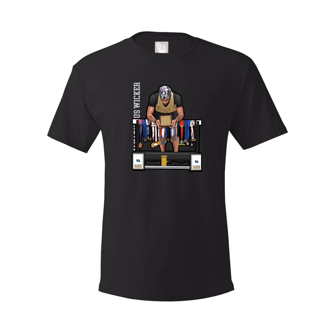 Tee — Name Vertical in Black