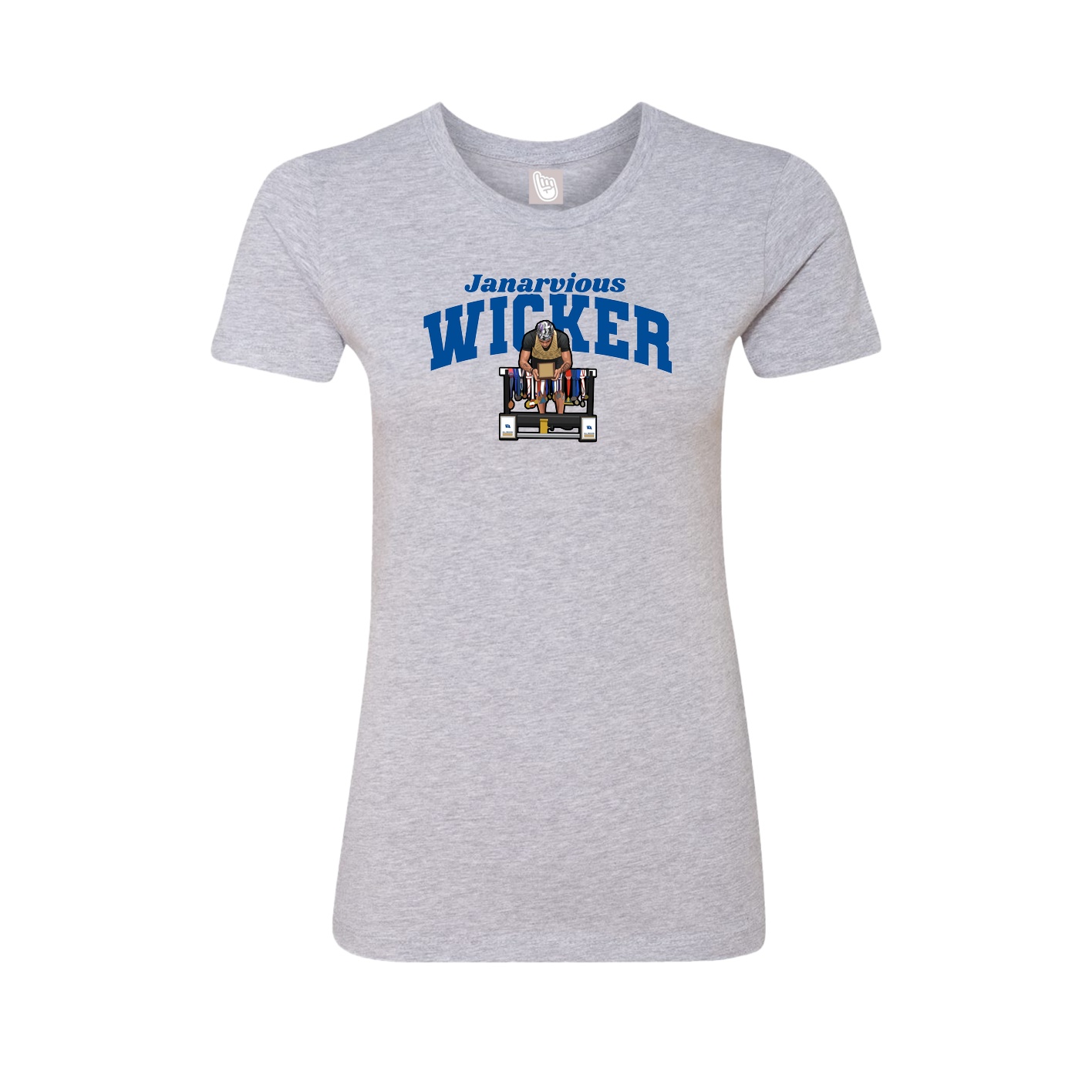 Fitted Women's Tee — Signature Arch in Grey