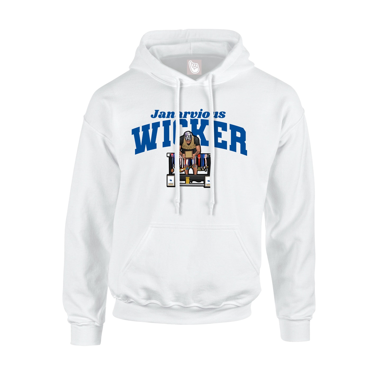 Hoodie — Signature Arch in White