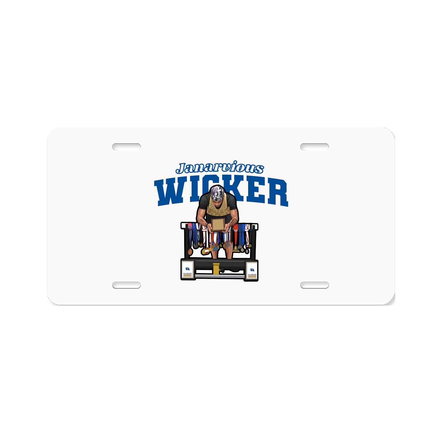 License Plate — Name Arch in Classic