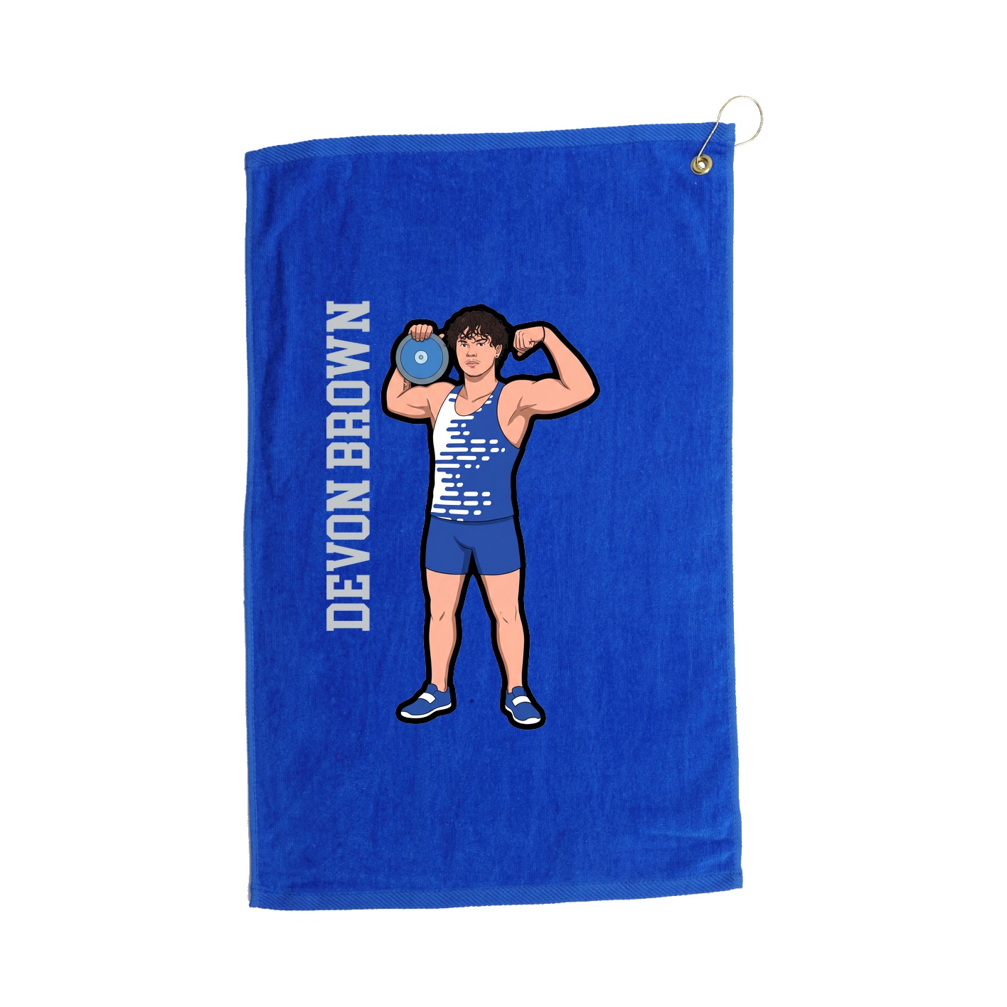 Golf Towel — Name Vertical in Royal