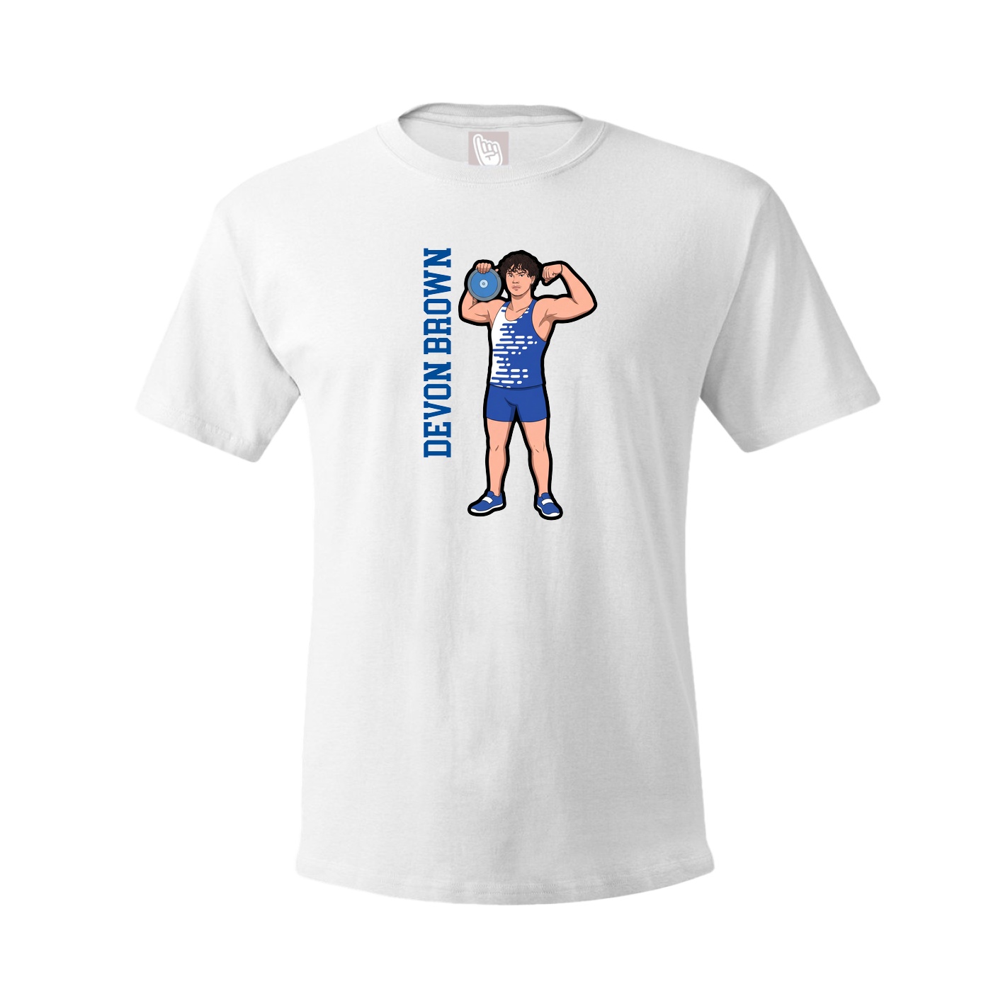 Tee — Name Vertical in White