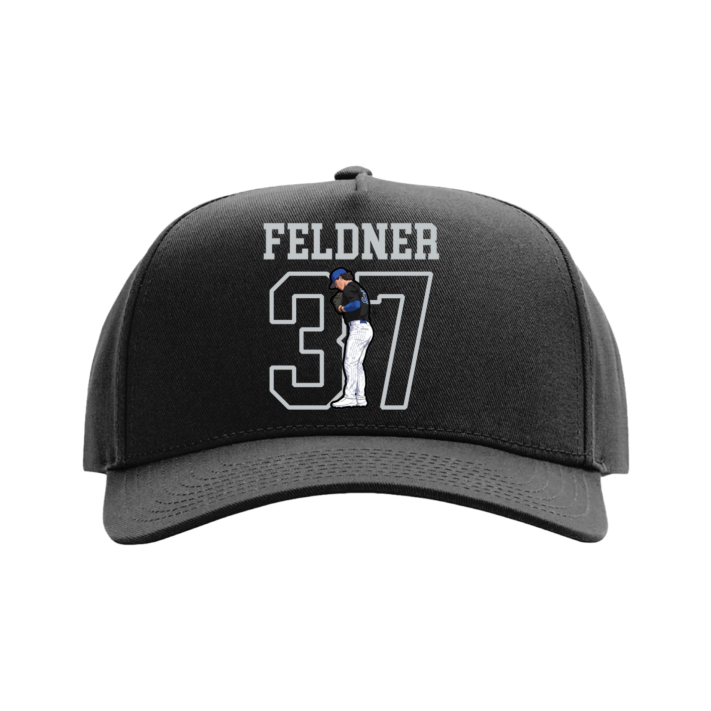 Full Fabric Five-Panel Champ Cap — Shirsey in Black