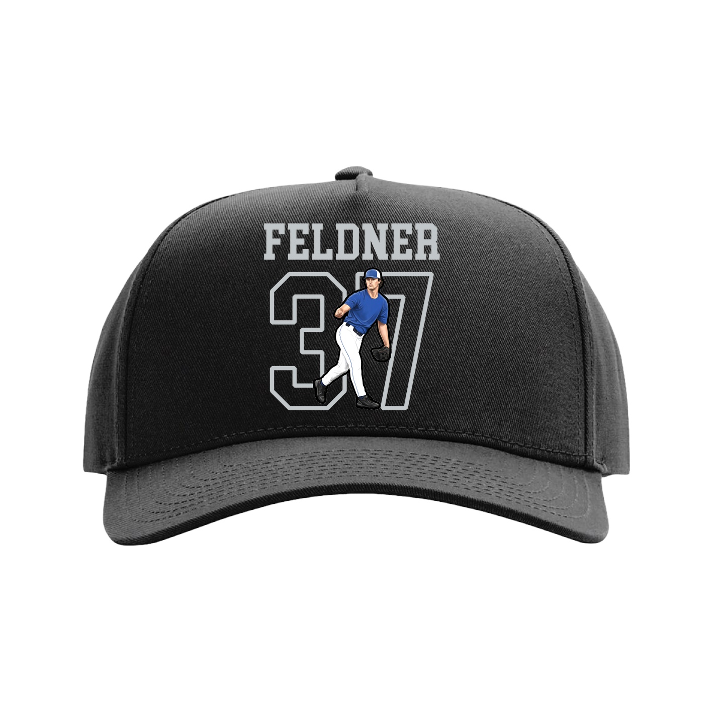 Full Fabric Five-Panel Champ Cap — Shirsey in Black