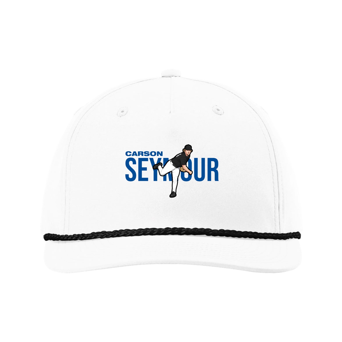 Five-Panel Classic Rope Cap — Player Name in White