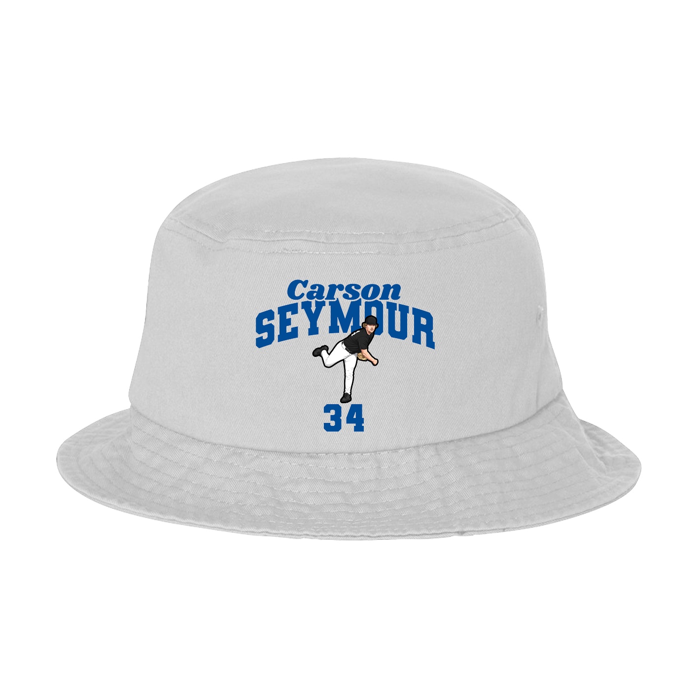 Bucket Cap — Signature Arch in White