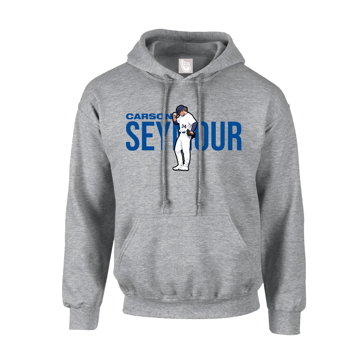 Hoodie — Player Name in Grey